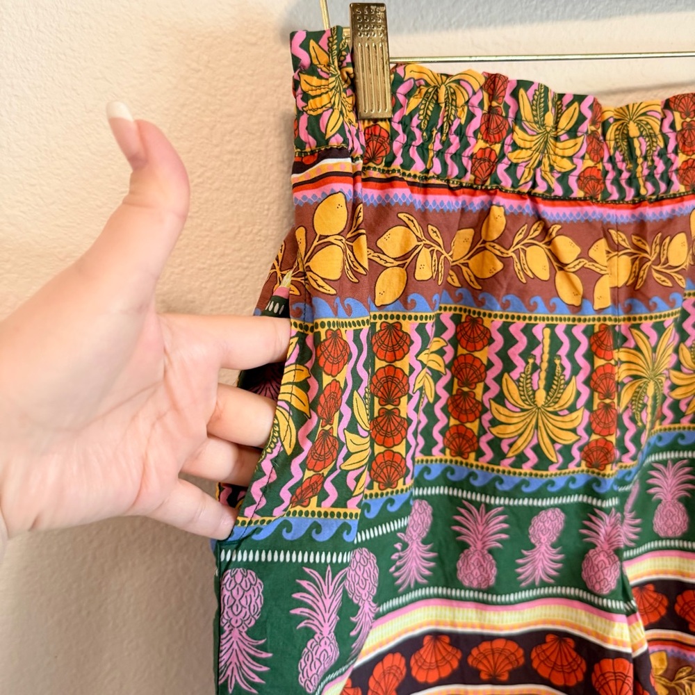 Vero Moda Tropical pineaple print cotton Summer Shorts size L, colorful, NWOT - Picture 11 of 14